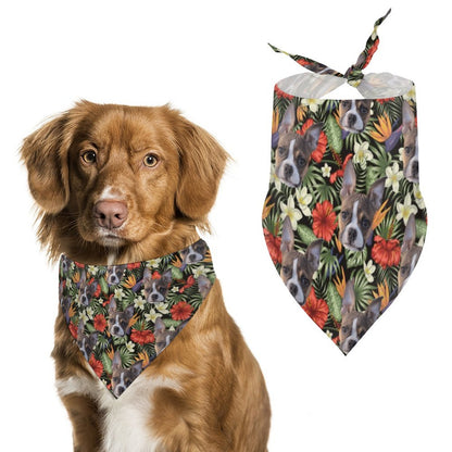 HAWAIIAN STYLE FACE customized dog bandana