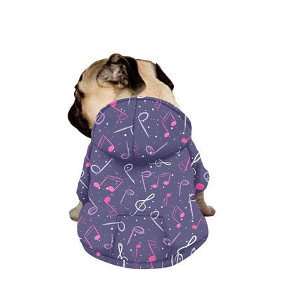 MUSIC THEME Pet Hooded Sweatshirt