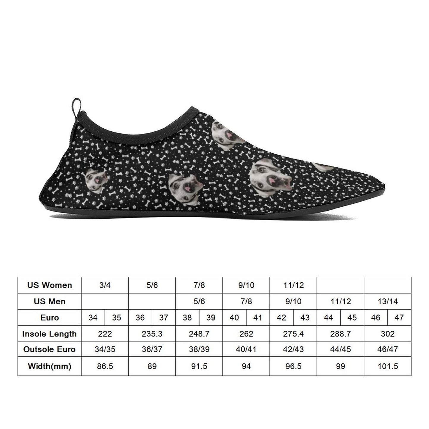 FACE w PAWS-n-BONES Water Shoes
