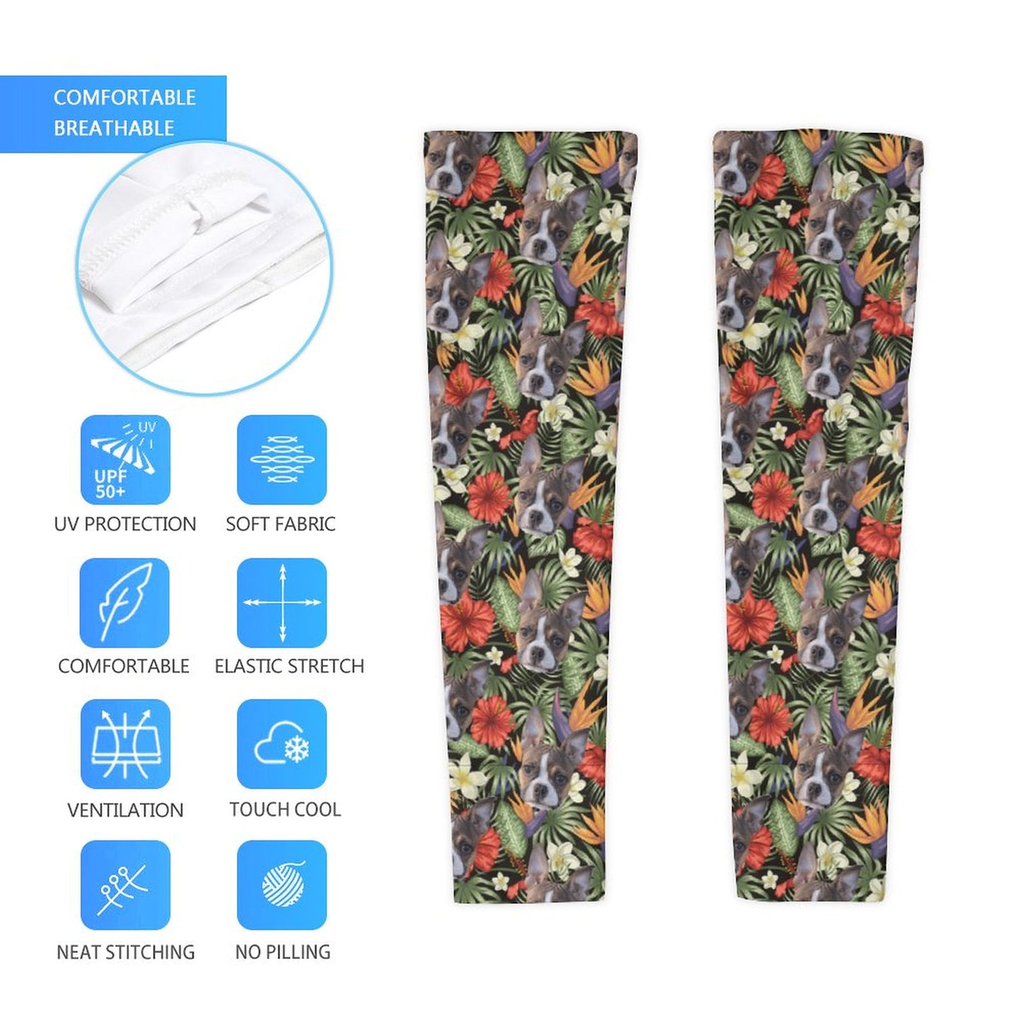 HAWAIIAN STYLE FACE - Cooling UV-Proof Arm Sleeves (A Pair)