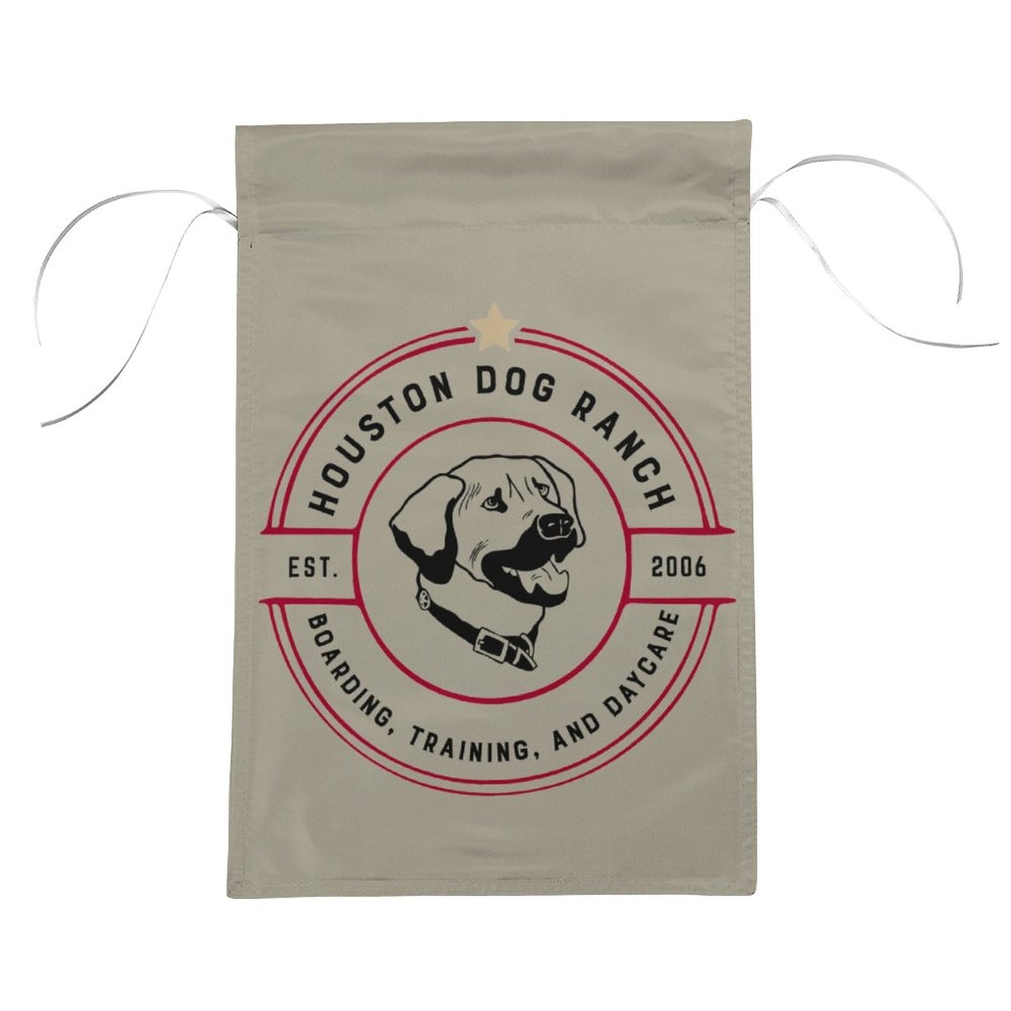 HOUSTON DOG RANCH  Garden Flag (2 Pics on 2 Sides)-12"x18"