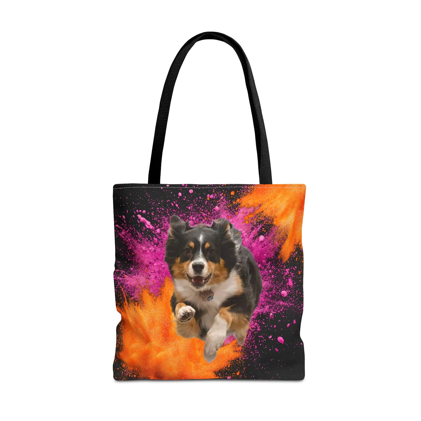 CHOOSE BACKGROUND! CUSTOM PINK ORANGE  TOTE