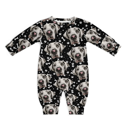 FACE w PAWS-n-BONES Baby Romper