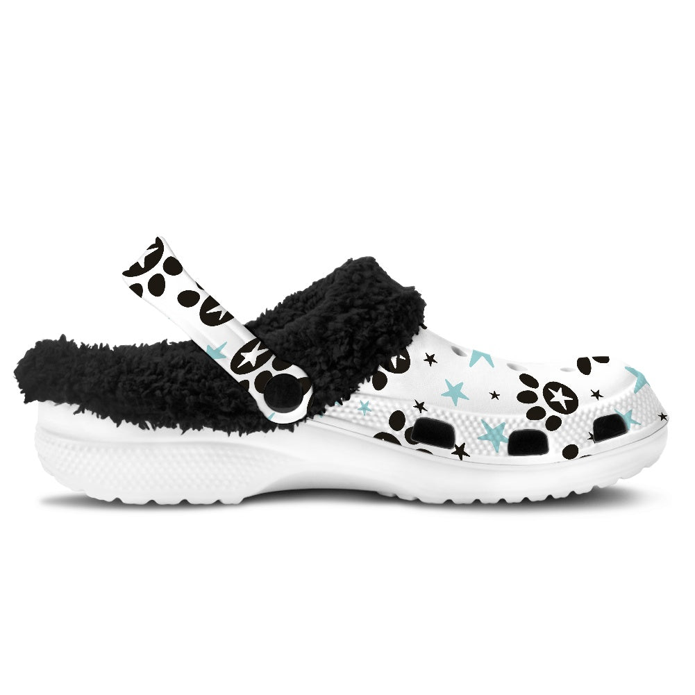 Paw-n-Star Star Fuzzy Slip Ons