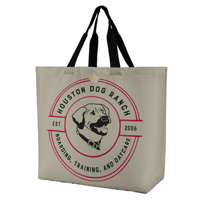 HOUSTON DOG RANCH Large One Shoulder Shopping Bag (All-Over Printing)