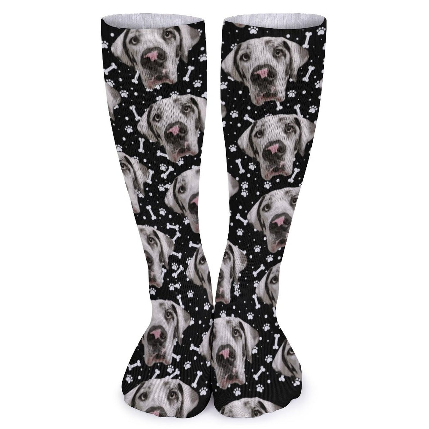 FACE w PAWS-n-BONES Tube Socks