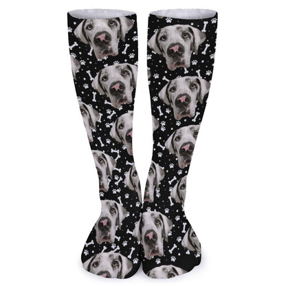 FACE w PAWS-n-BONES Tube Socks