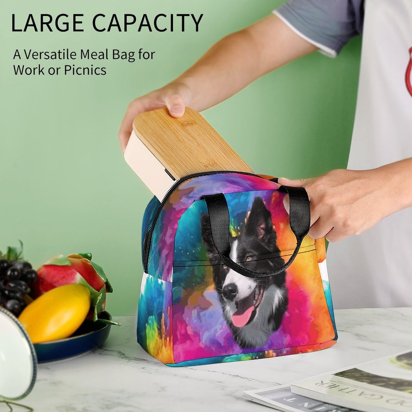 Insulated Lunch Bag with Pocket (All-Over Printing)