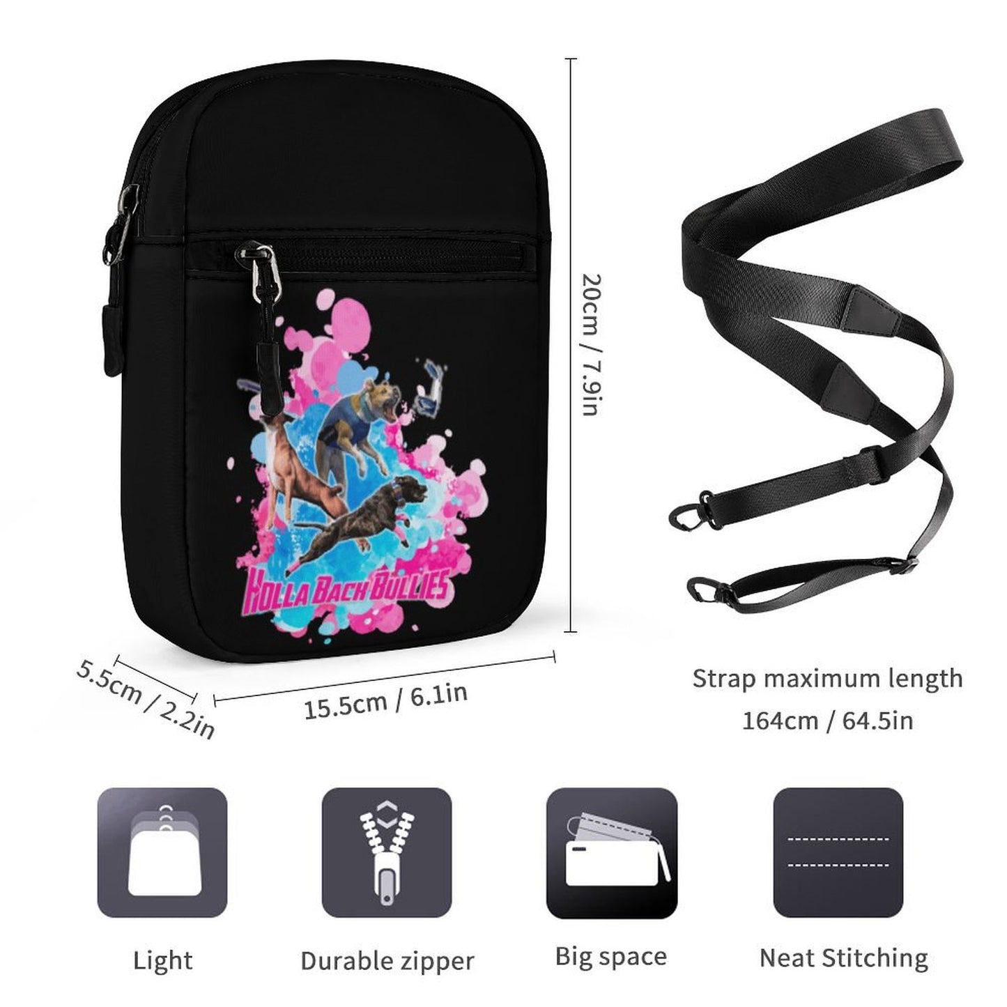 HOLLA BACK BULLIES Small Messenger Bag