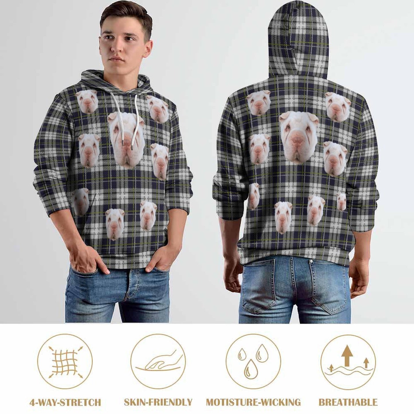 Custom Hoodie FACE PATTERN