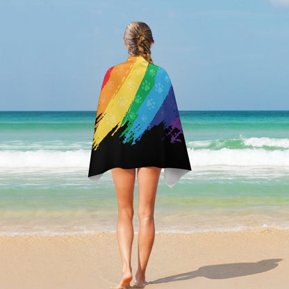 RAINBOW PAWS Beach Towel