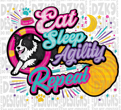 EAT SLEEP AGILITY REPEAT! CARTOON!