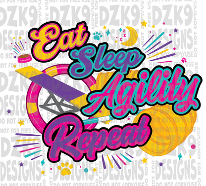 EAT SLEEP AGILITY REPEAT! CARTOON!
