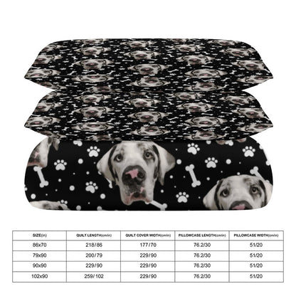 3-Piece Bedding Set-86"×70"/ 218×177cm (Dual-sidede Printing)