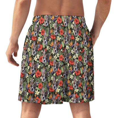 HAWAIIAN STYLE FACE -  Pajama Shorts for Men