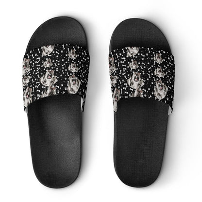 FACE w PAWS-n-BONES SLIP ON SANDLES