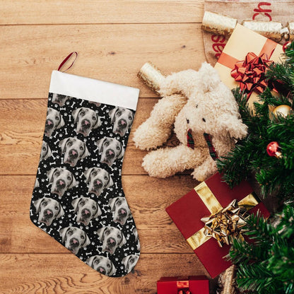 FACE w PAWS-n-BONES Christmas Stocking