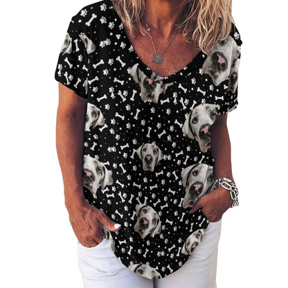 FACE w PAWS-n-BONES  Sleeve T-Shirt