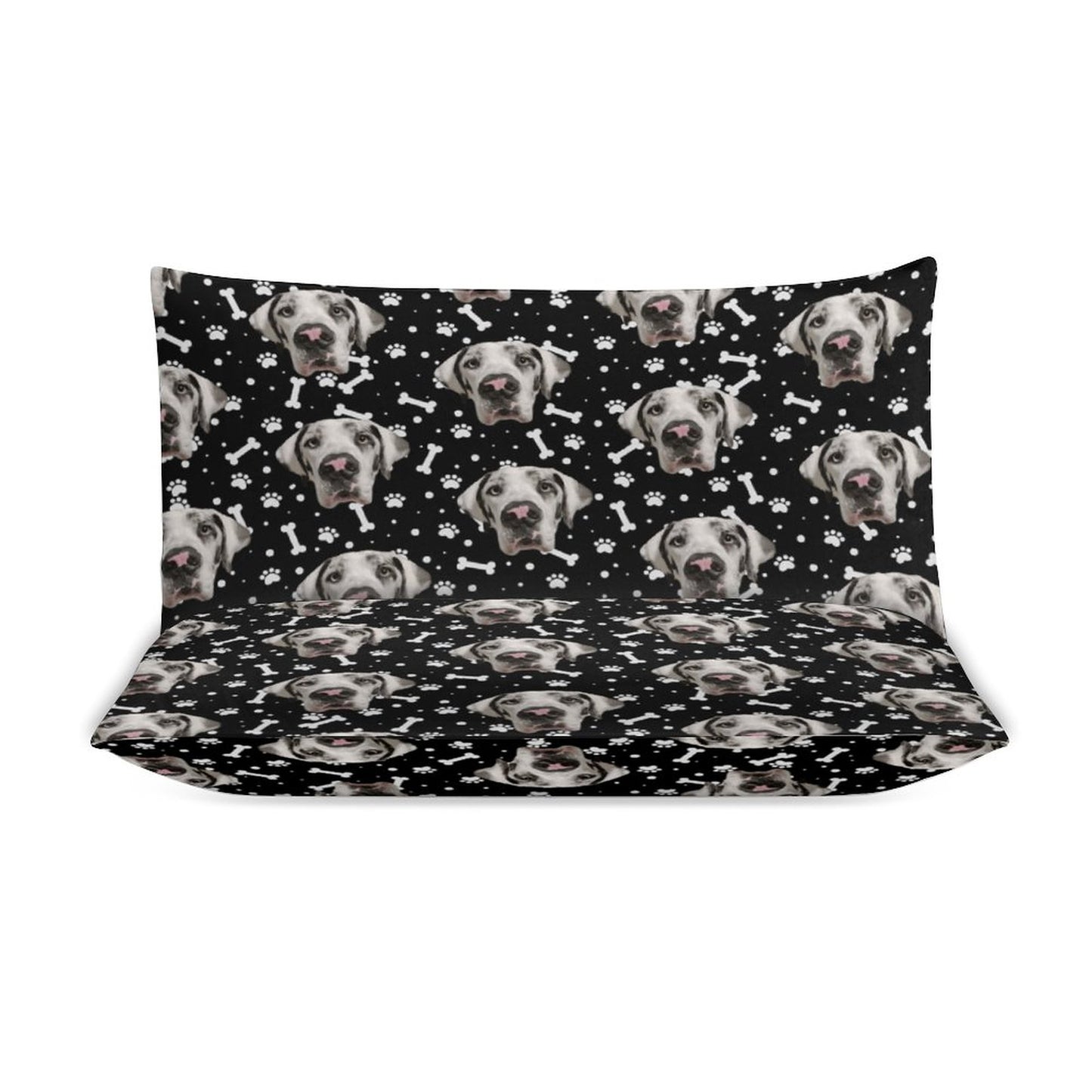 3-Piece Bedding Set-86"×70"/ 218×177cm (Dual-sidede Printing)