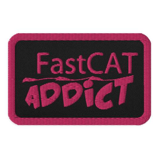 FAST CAT ADDICT Embroidered patch