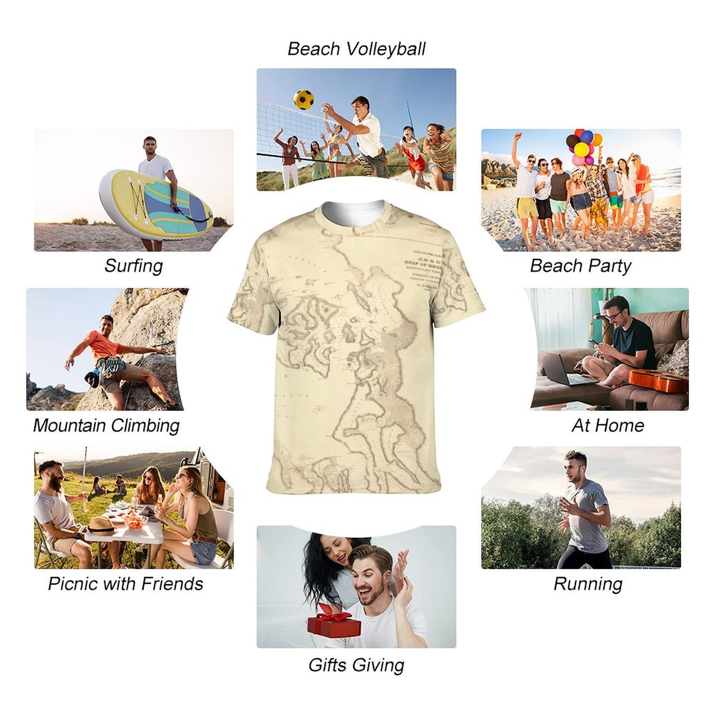 140gsm Men's T-Shirt Short Sleeve (All-Over Printing)