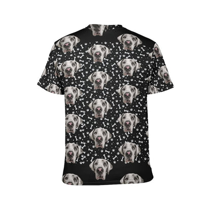 FACE w PAWS-n-BONES  Men's T-Shirt Short Sleeve