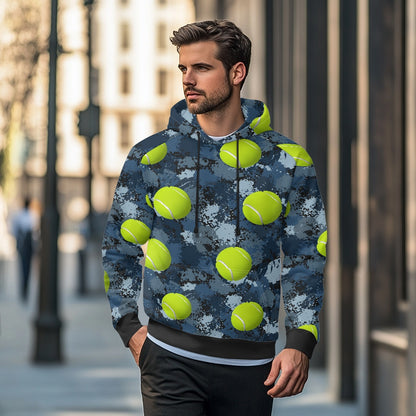 Men's raglan hooded sweatshirt
