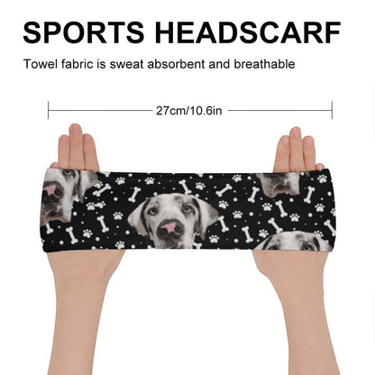 FACE w PAWS-n-BONES  Sports Headband