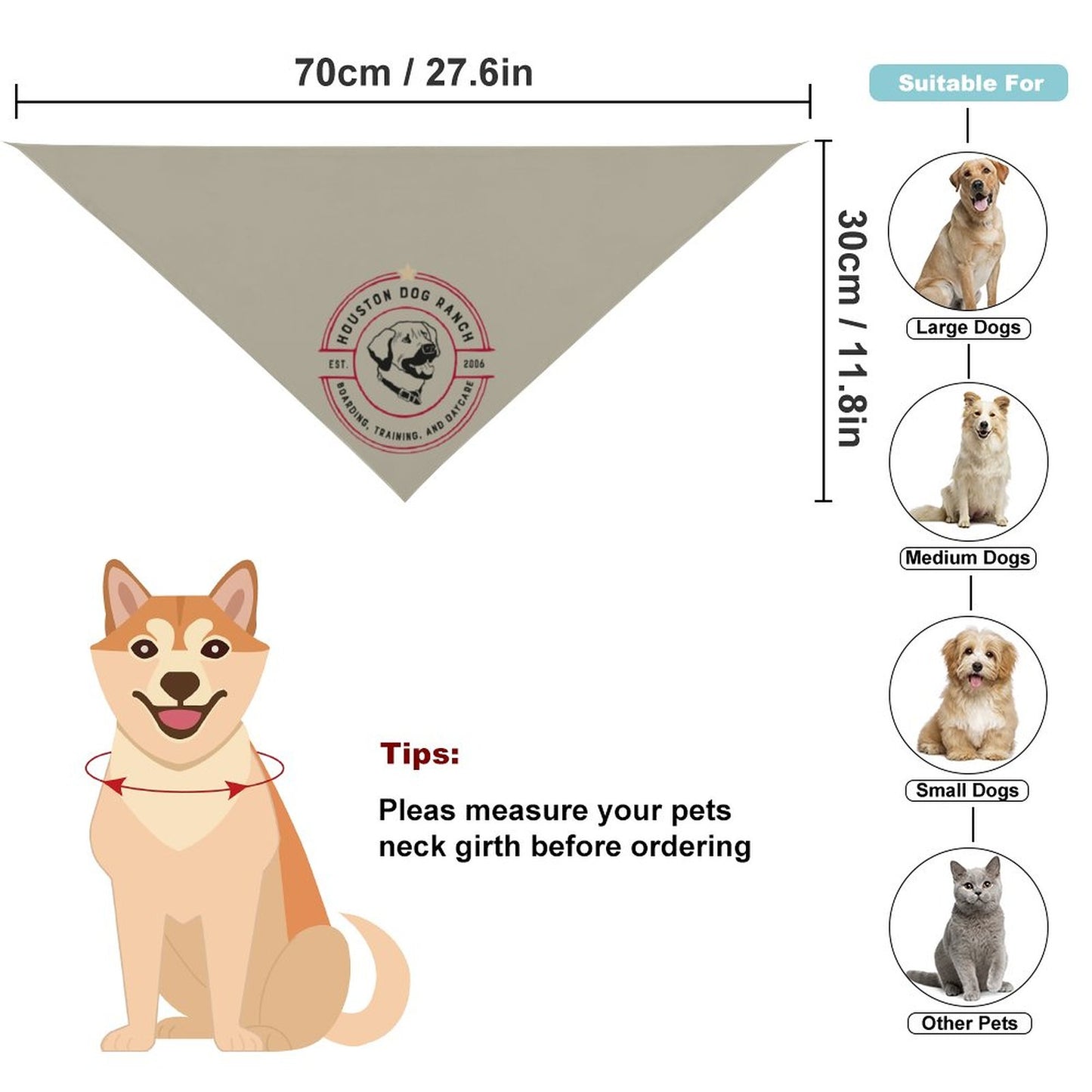 customised dog bandana