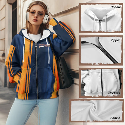 HYPERFLIGHT - Ladies loose zipper sweatshirt