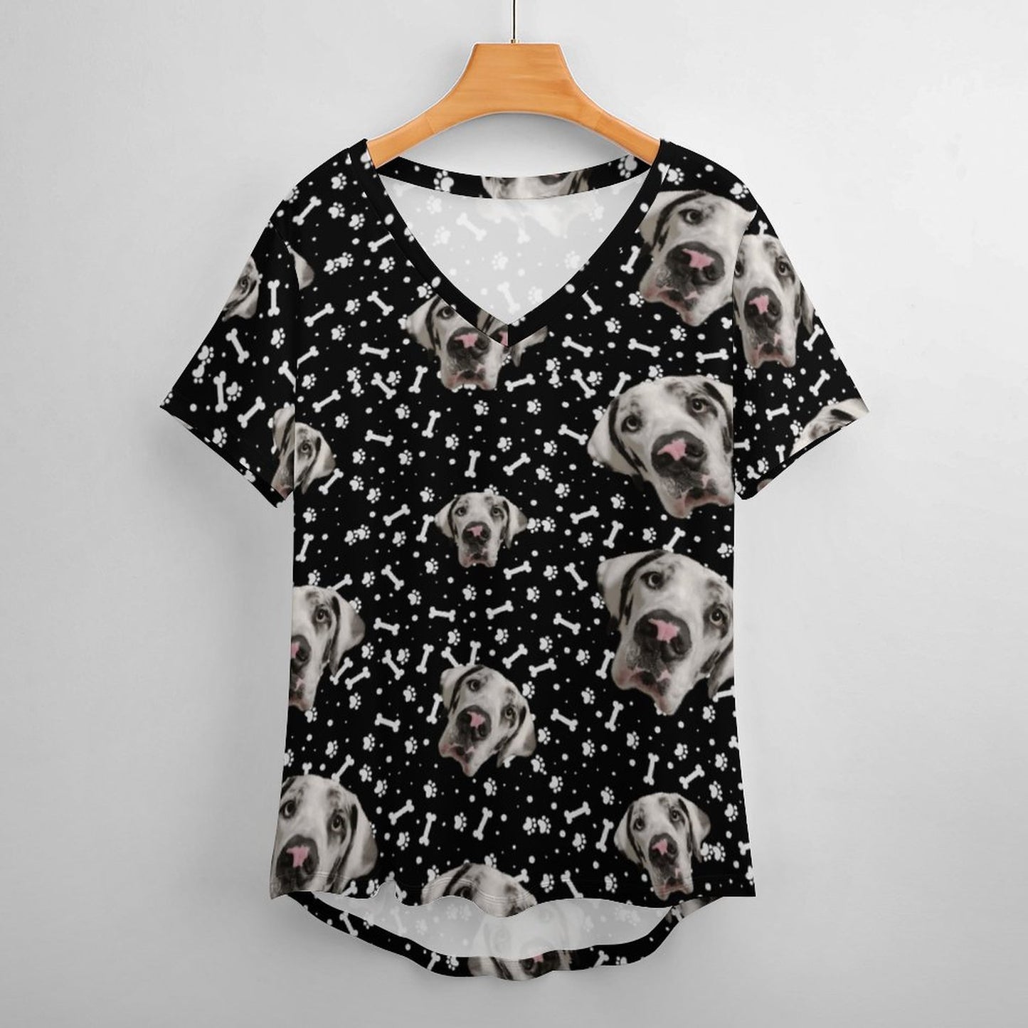 FACE w PAWS-n-BONES  Sleeve T-Shirt