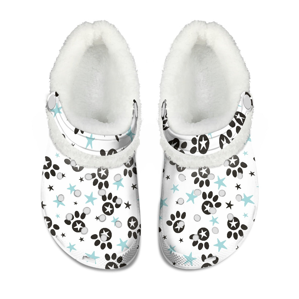 Paw-n-Star Star Fuzzy Slip Ons