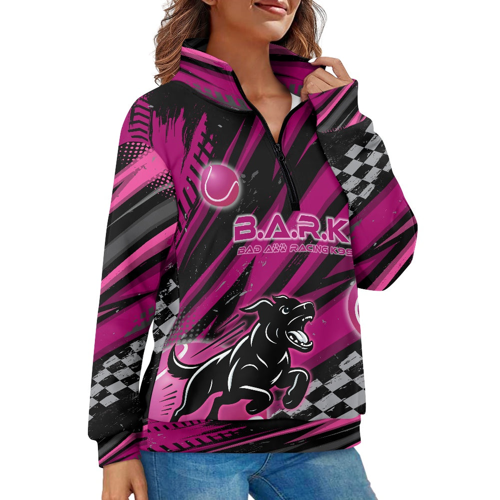 Women's long sleeve zipper sweatshirt