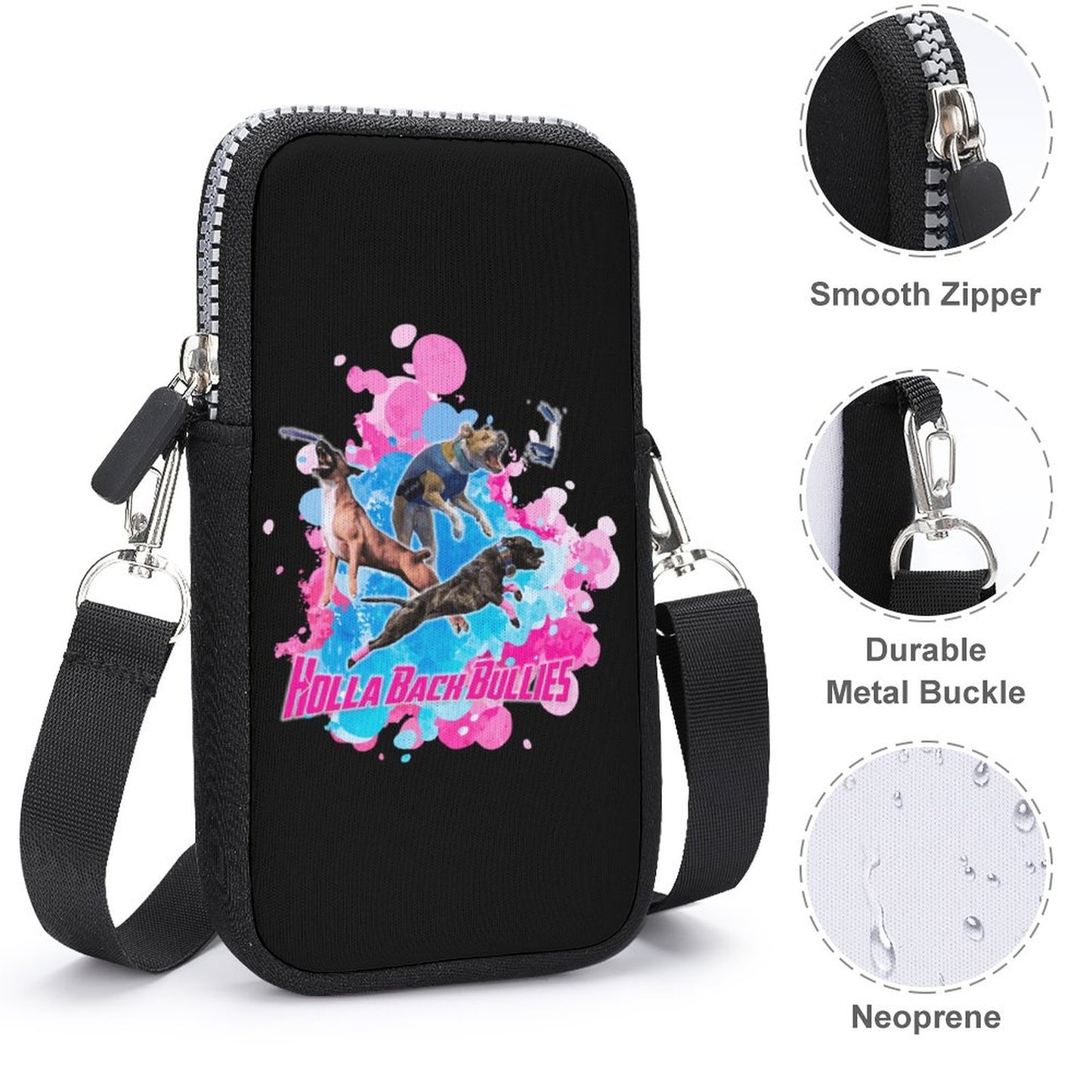 HOLLA BACK BULLIES Cell Phone Crossbody Pouch