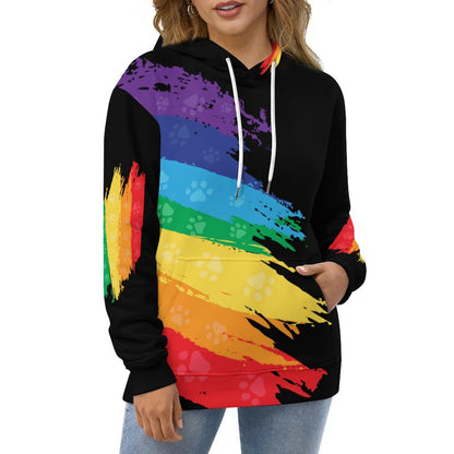 RAINBOW PAWS  Lady Hoodie