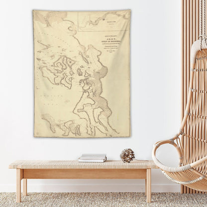 Wall Art with Vertical Tapestry
