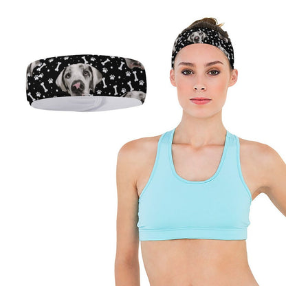 FACE w PAWS-n-BONES  Sports Headband