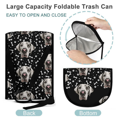 FACE w PAWS-n-BONES Collapsible Car Trash Bin