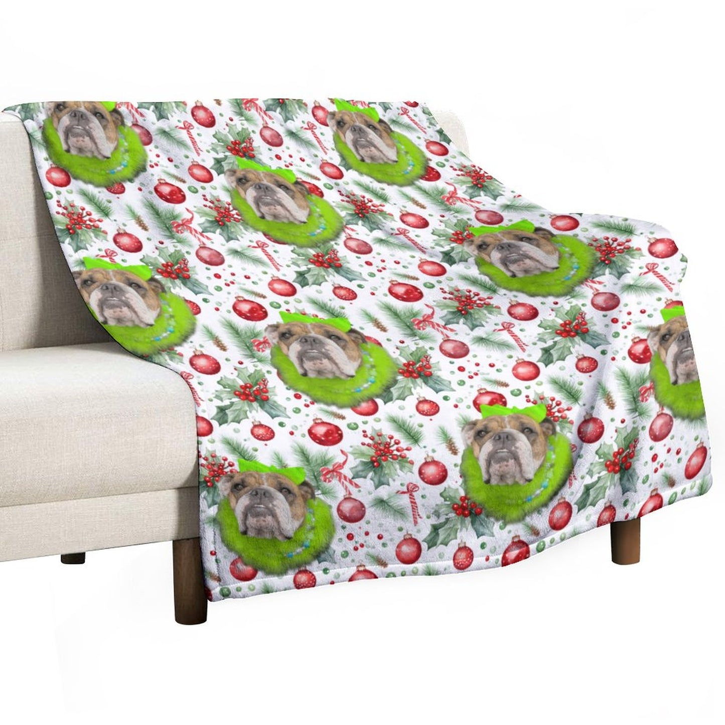 HOLLY ORNAMENT Blanket-50"x60" (Dual-sided Printing) GEORGIA GRACE