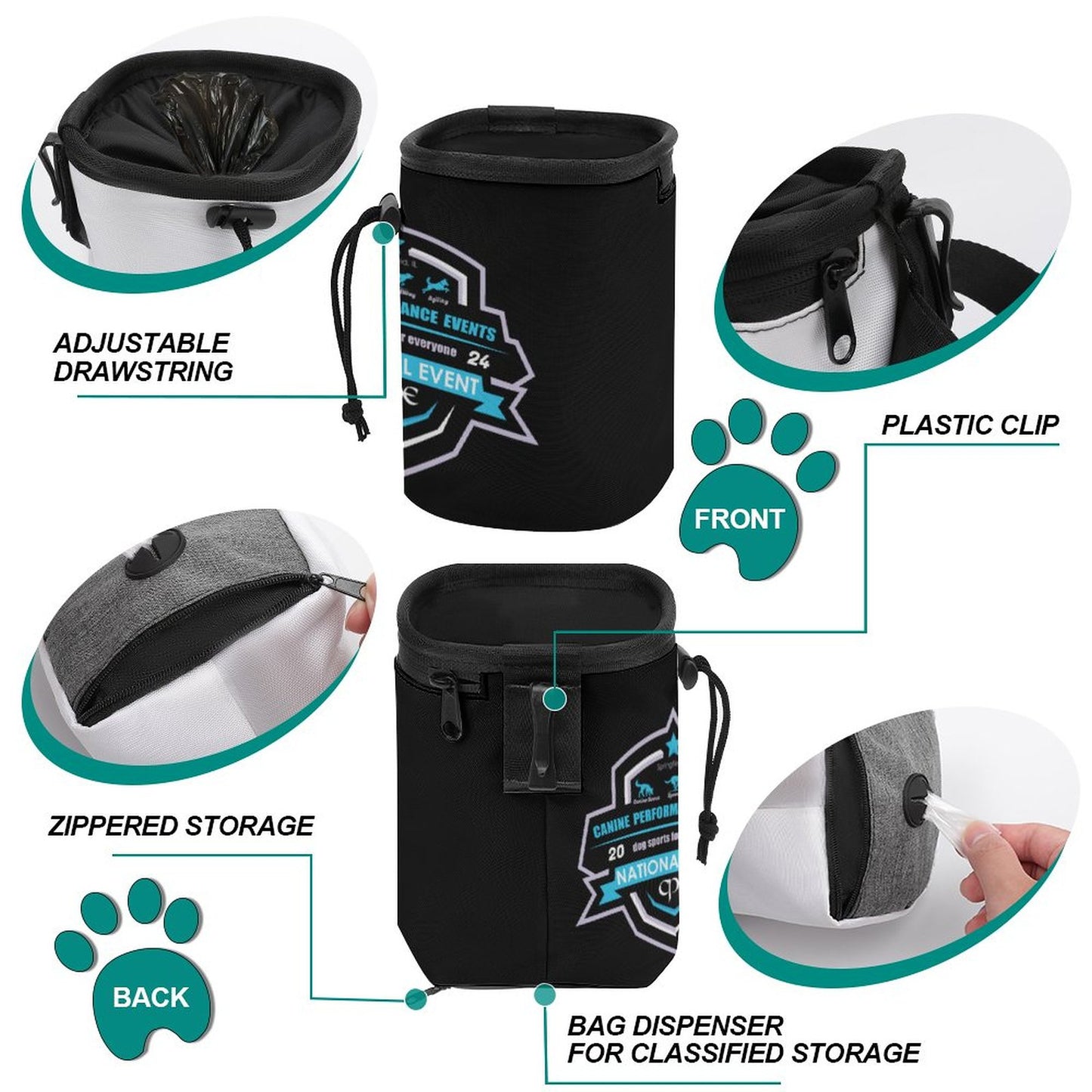 Dog Treat Training Bags Storage for Pet Rewards A007