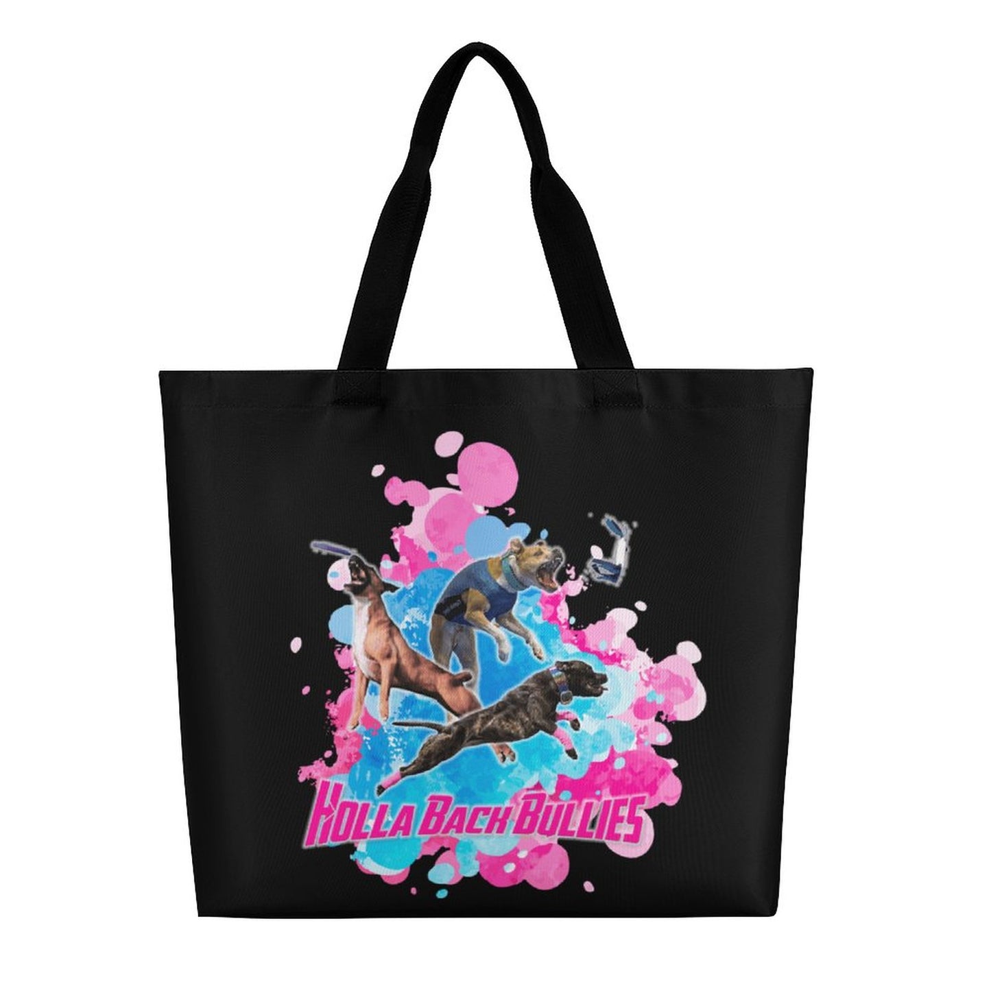 HOLLA BACK BULLIES Large One Shoulder Shopping Bag