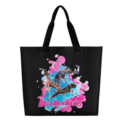 HOLLA BACK BULLIES Large One Shoulder Shopping Bag