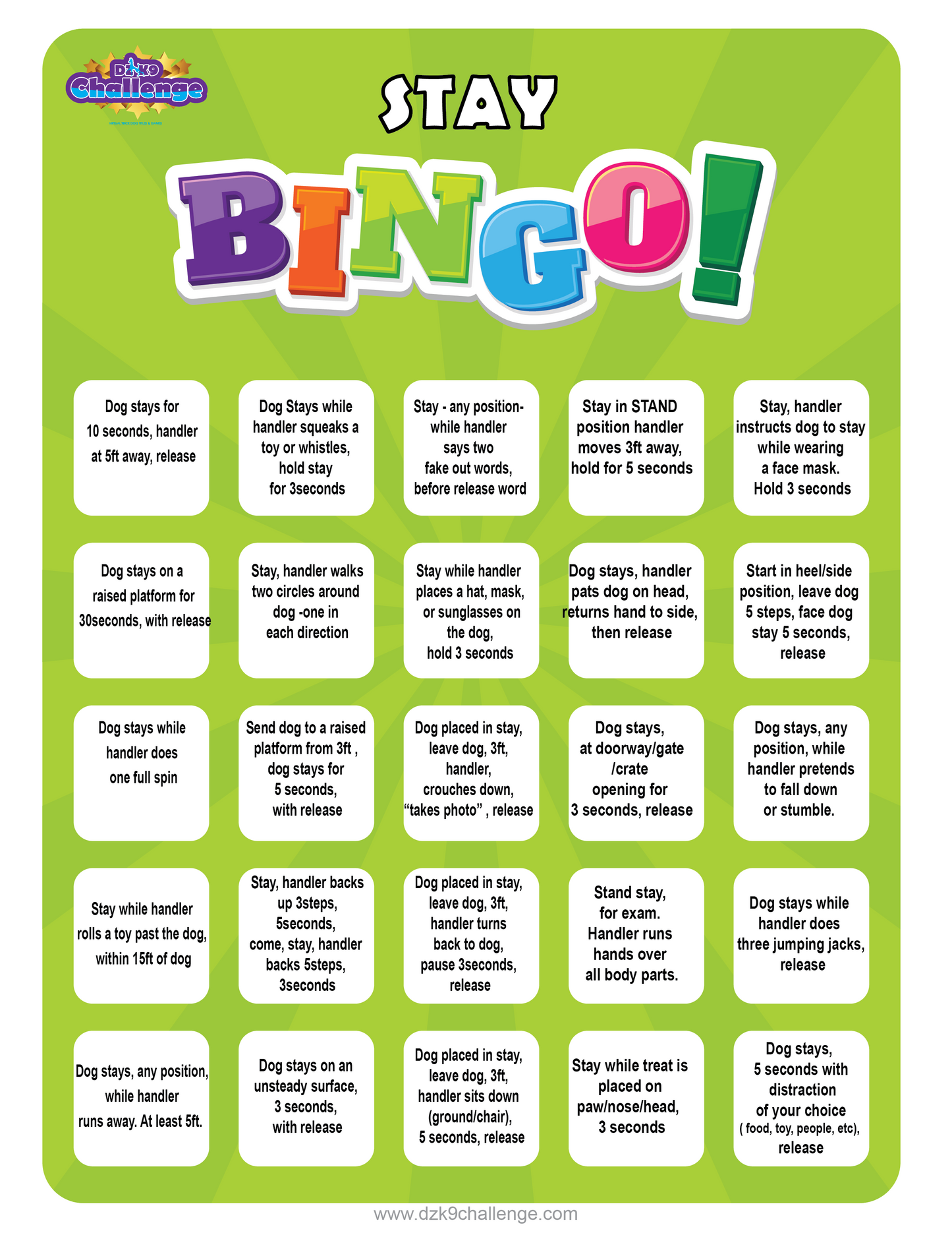 DZK9 CHALLENGE - BINGO!