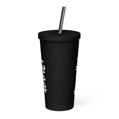 FAST CAT Insulated tumbler with a straw