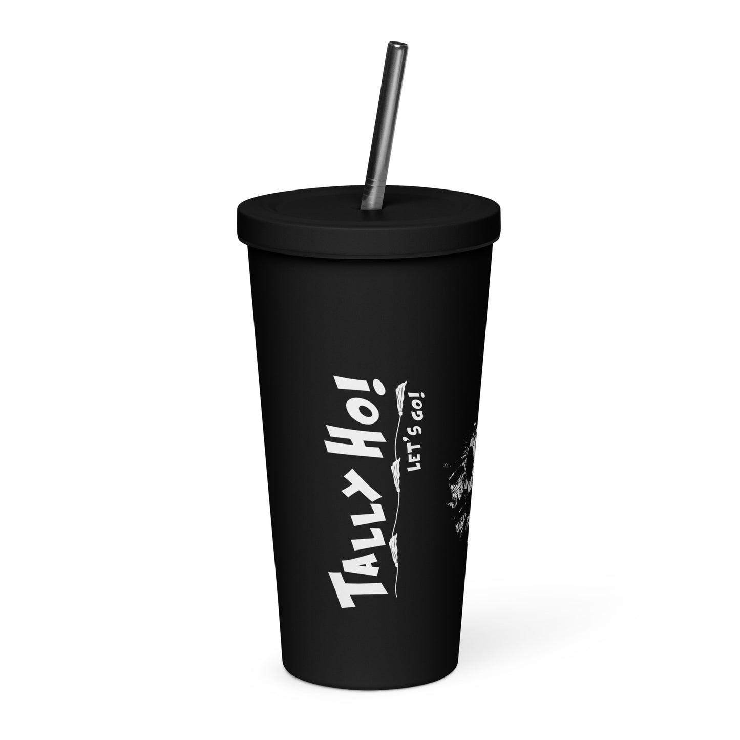 FAST CAT Insulated tumbler with a straw