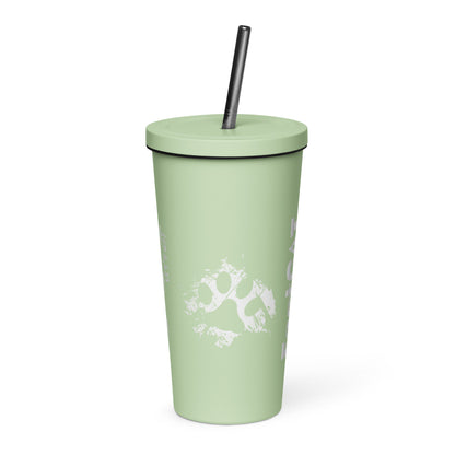 FAST CAT Insulated tumbler with a straw