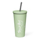 FAST CAT Insulated tumbler with a straw