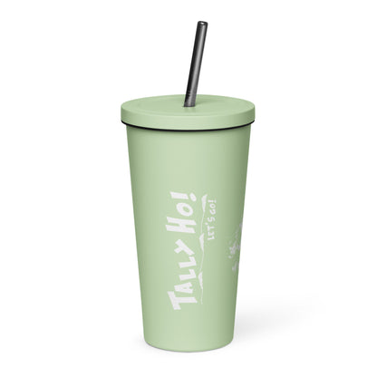 FAST CAT Insulated tumbler with a straw