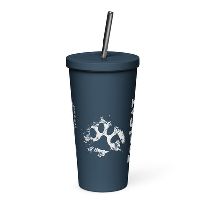 FAST CAT Insulated tumbler with a straw