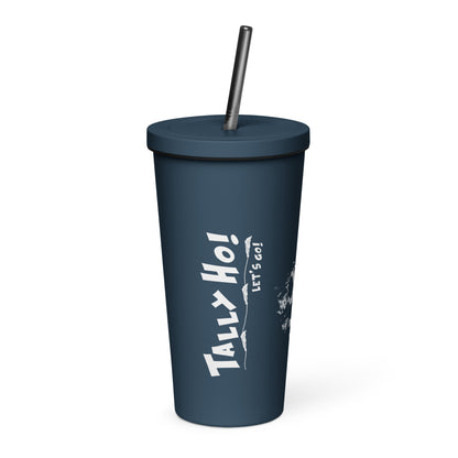 FAST CAT Insulated tumbler with a straw